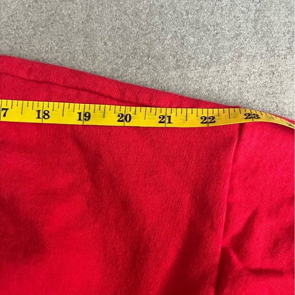 [S]Qualicum Red Cotton Shirt Jacket with Embellished Butterfly Made in Canada - Picture 8 of 10